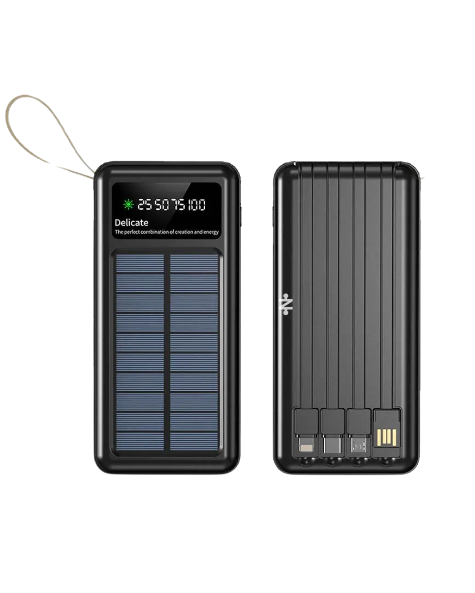 Connect - Batterie Externe Solaire 20 000mAh Noir