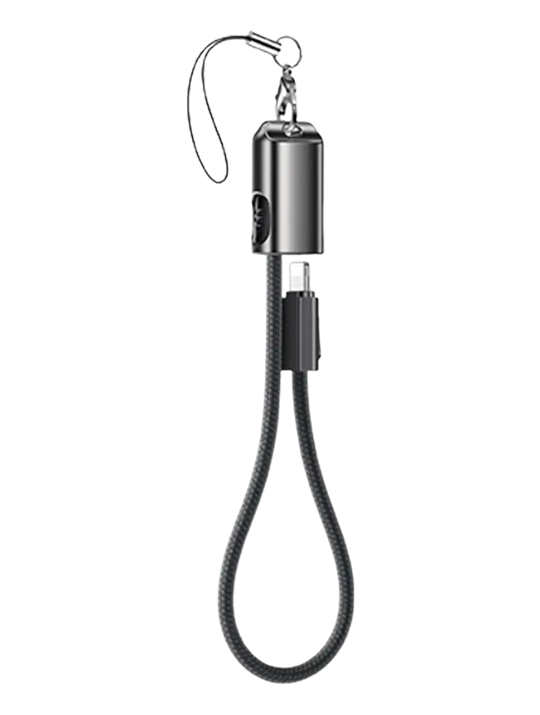 Yesido - Câble Data USB-C vers Lightning CA178 Porte Clé Charge Rapide 27W Noir