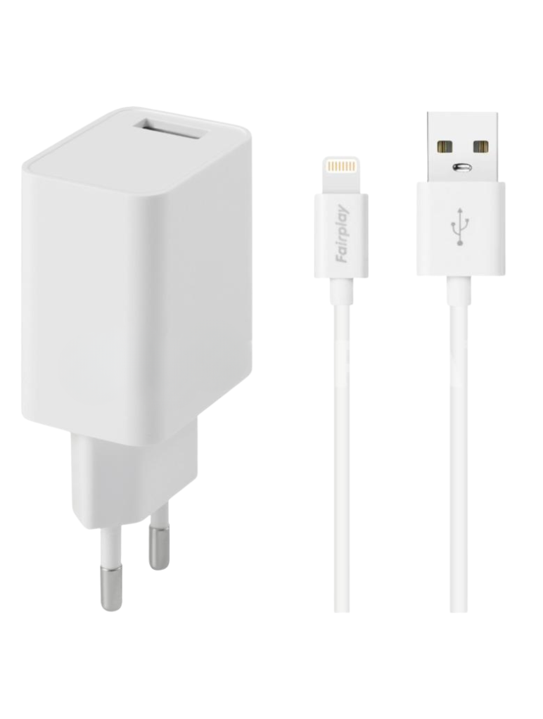 Fairplay - Pack Chargeur 12W + Câble Lightning