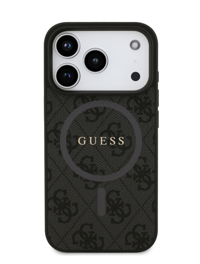 Guess - Coque MagSafe en Cuir PU – Noir