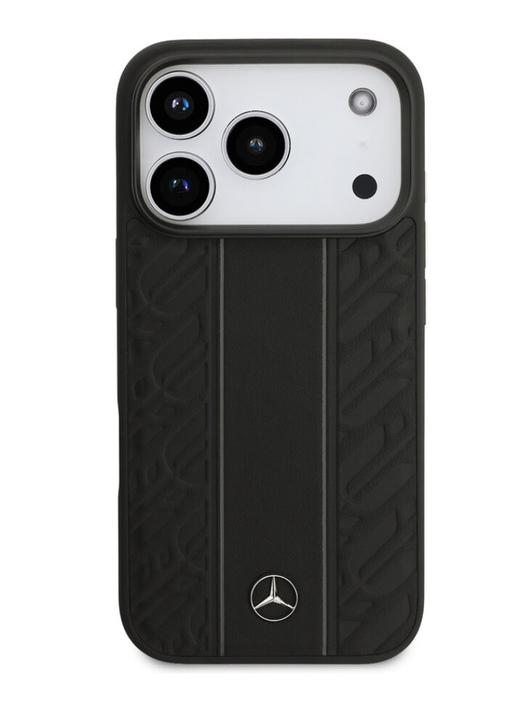 Mercedes-Benz - Coque MagSafe en Cuir pour iPhone- Feuilles de Laurier