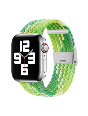 Clypeus - Bracelet à boucle Tréssée pour Apple Watch - Vert Lime