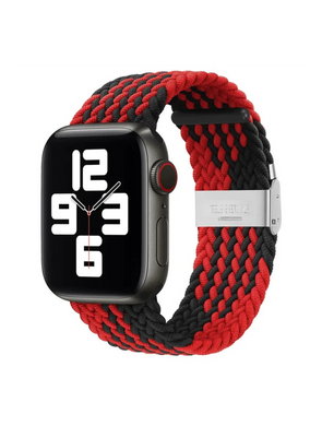 Clypeus - Bracelet à boucle Tréssée pour Apple Watch - Dark Red