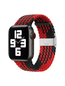 Clypeus - Bracelet à boucle Tréssée pour Apple Watch - Dark Red