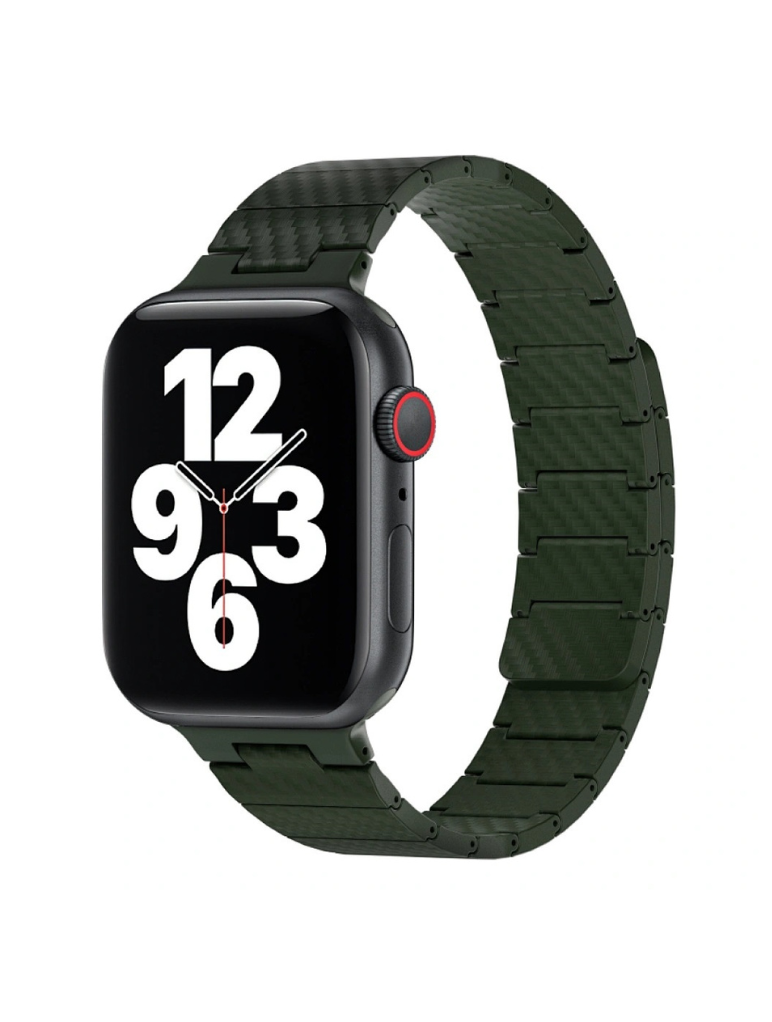 Wiwu - Bracelet en fibre de carbone pour Apple Watch - Vert Kaki