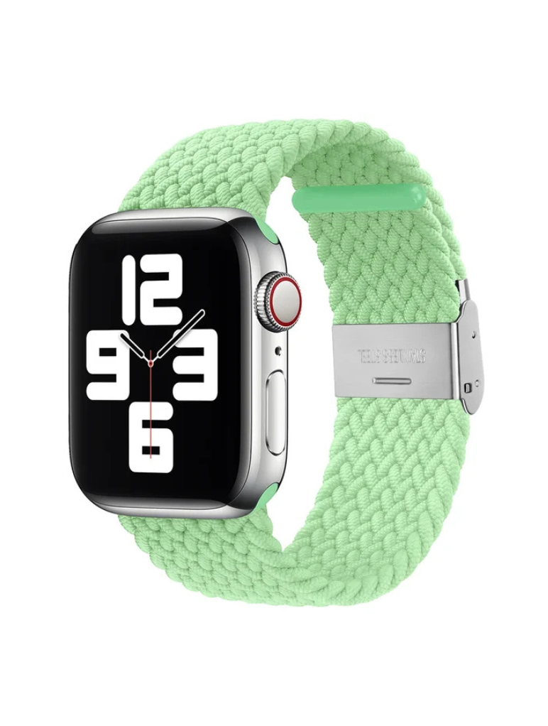 Clypeus - Bracelet à boucle Tréssée pour Apple Watch - Vert Menthe