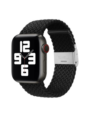 Clypeus - Bracelet à boucle Tréssée pour Apple Watch - Noir