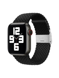 Clypeus - Bracelet à boucle Tréssée pour Apple Watch - Noir