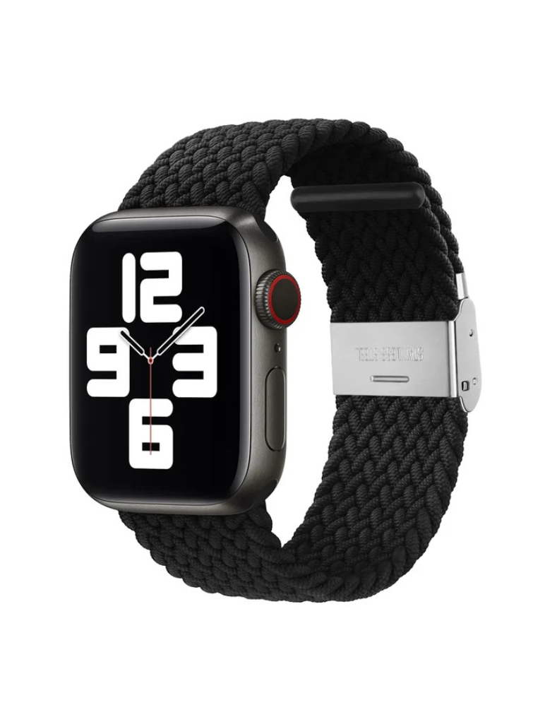 Clypeus - Bracelet à boucle Tréssée pour Apple Watch - Noir