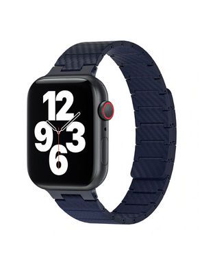 Wiwu - Bracelet en fibre de carbone pour Apple Watch - Bleu nuit