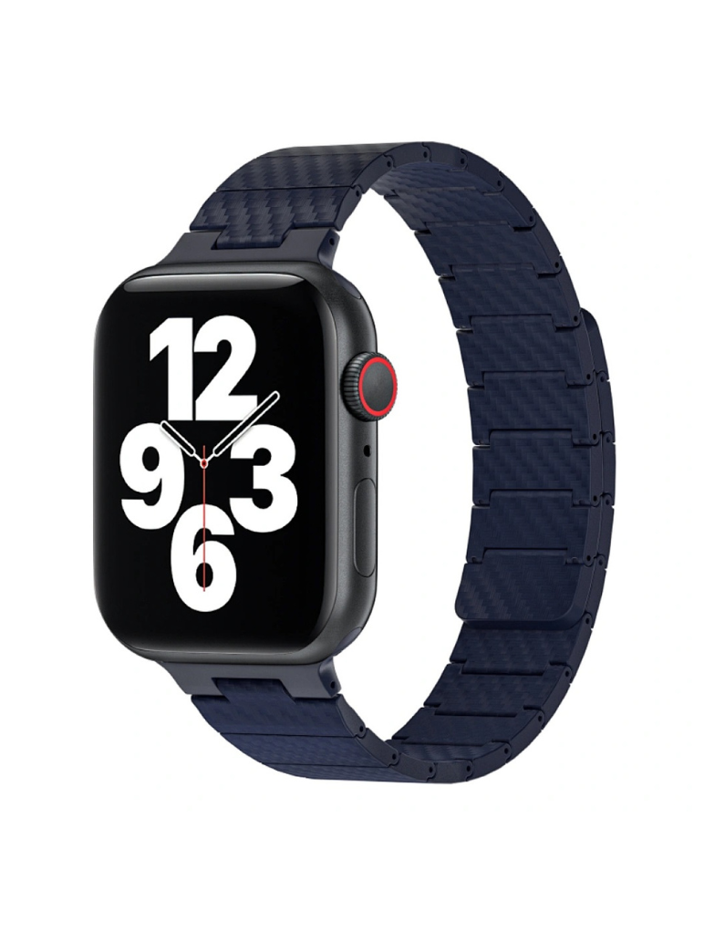 Wiwu - Bracelet en fibre de carbone pour Apple Watch - Bleu nuit