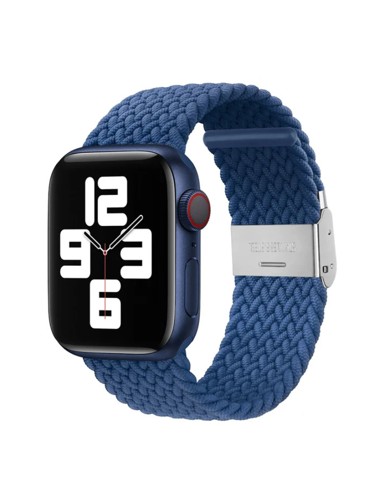 Clypeus - Bracelet à boucle Tréssée pour Apple Watch - Bleu Atlantique