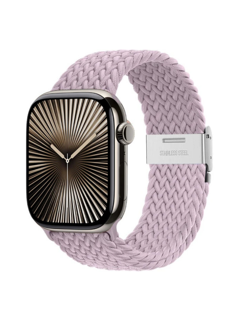 Clypeus - Bracelet à boucle Tréssée pour Apple Watch - Lavande