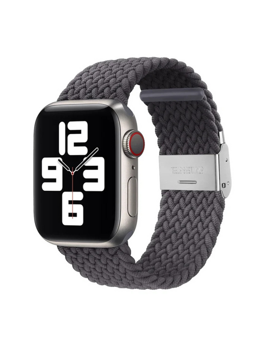 Clypeus - Bracelet Boucle Tréssée pour Apple Watch - Gris Souris