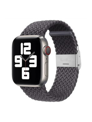 Clypeus - Bracelet à boucle Tréssée pour Apple Watch - Gris Souris