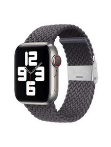 Clypeus - Bracelet à boucle Tréssée pour Apple Watch - Gris Souris