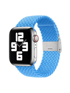 Clypeus - Bracelet à boucle Tréssée pour Apple Watch - Bleu Electrique