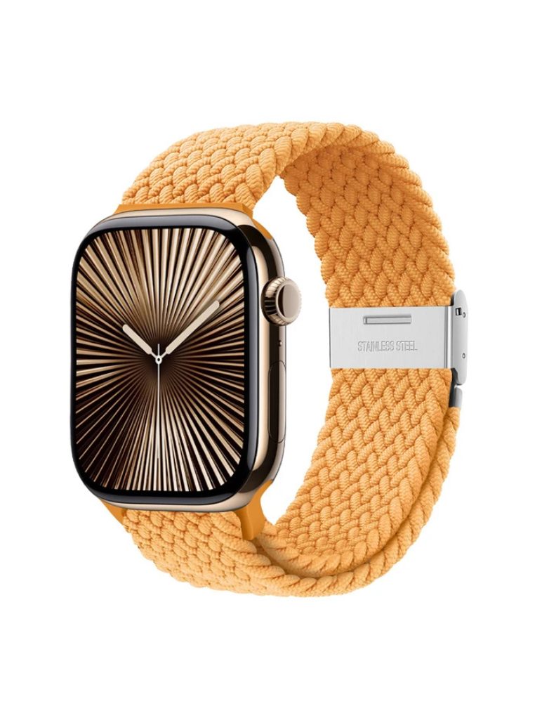 Clypeus - Bracelet Boucle Tréssée pour Apple Watch - Orange Crépuscule