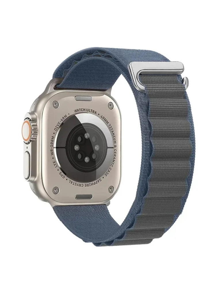 Clypeus - Bracelet à boucle Alpine pour Apple Watch - Bleu naturel