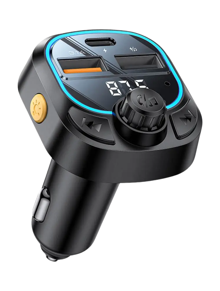 Yesido - Chargeur & Transmetteur FM Bluetooth Allume-Cigare