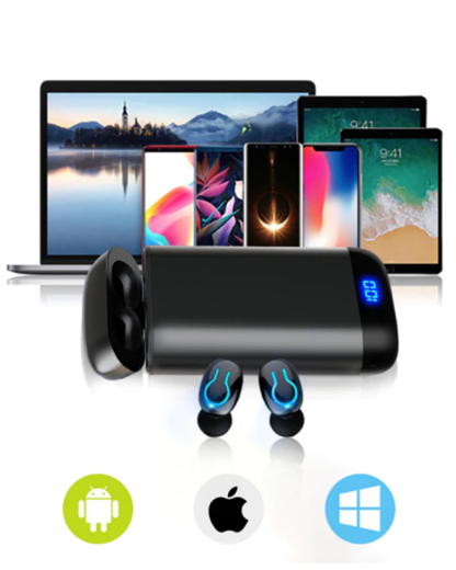 TWS – Batterie Externe avec écouteurs sans-fil Intégré