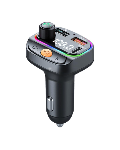 Wiwu - Transmetteur FM / Bluetooth et Chargeur 20W 2xUSB-C & USB-A