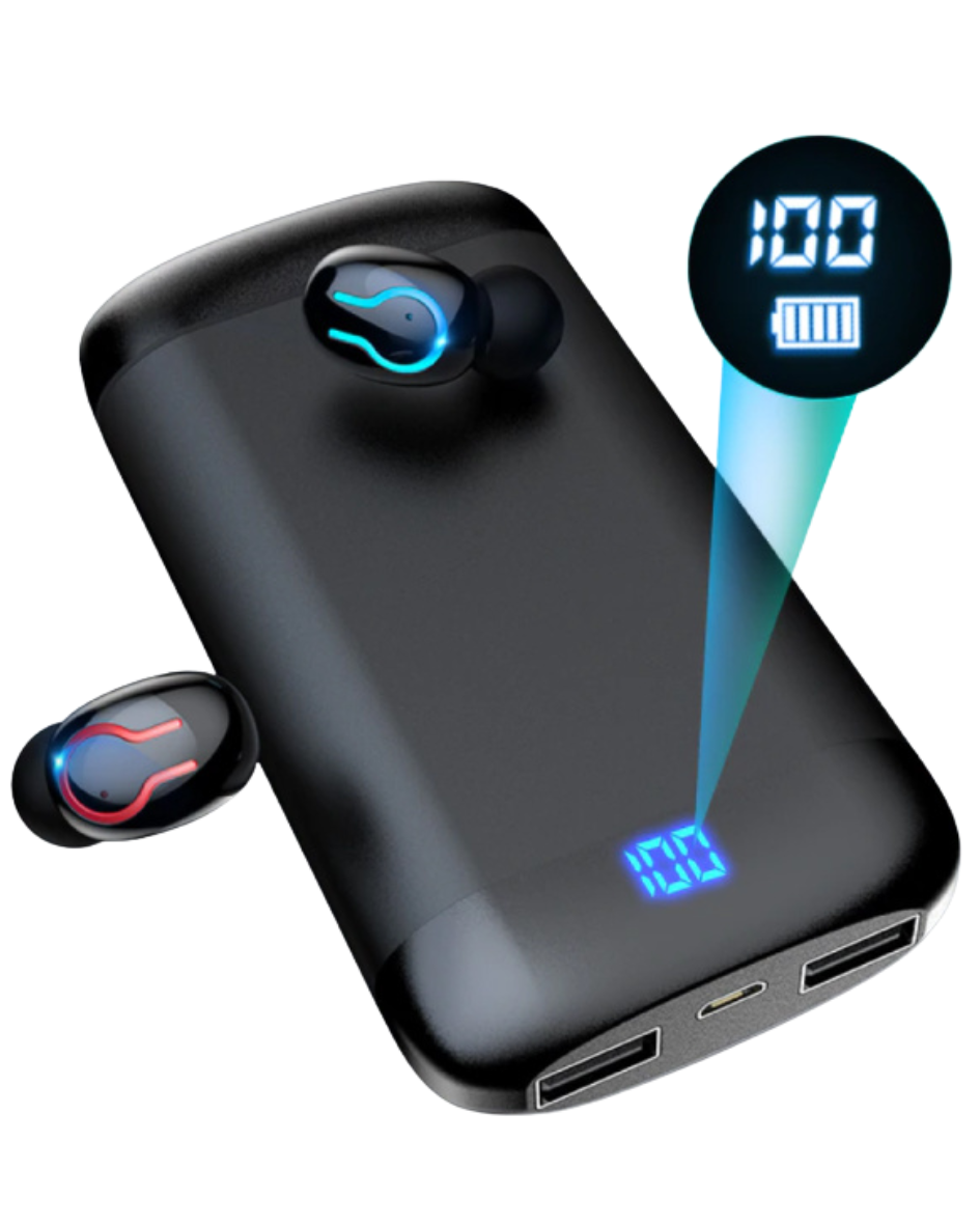 TWS – Batterie Externe avec écouteurs sans-fil Intégré