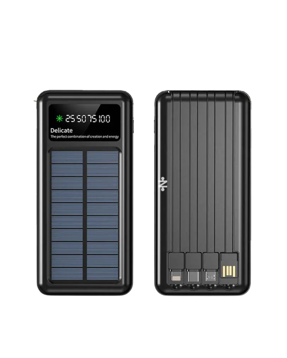 Connect - Batterie Externe Solaire 10 000mAh Noir