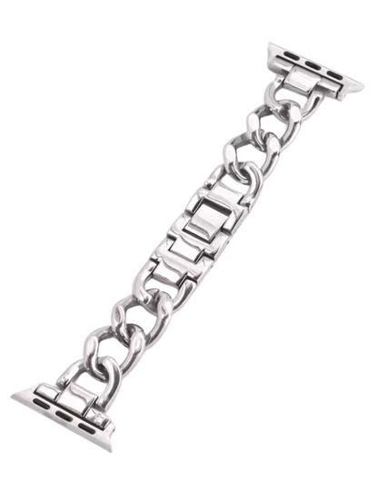 Clypeus - Bracelet à maillons en acier inoxydable pour Apple Watch