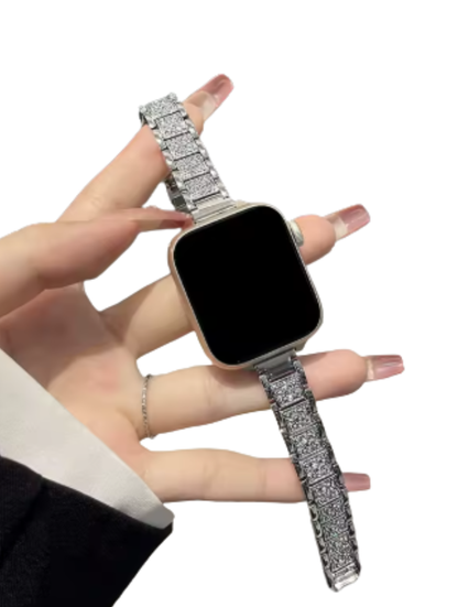 Clypeus - Bracelet avec détails en diamant pour Apple Watch