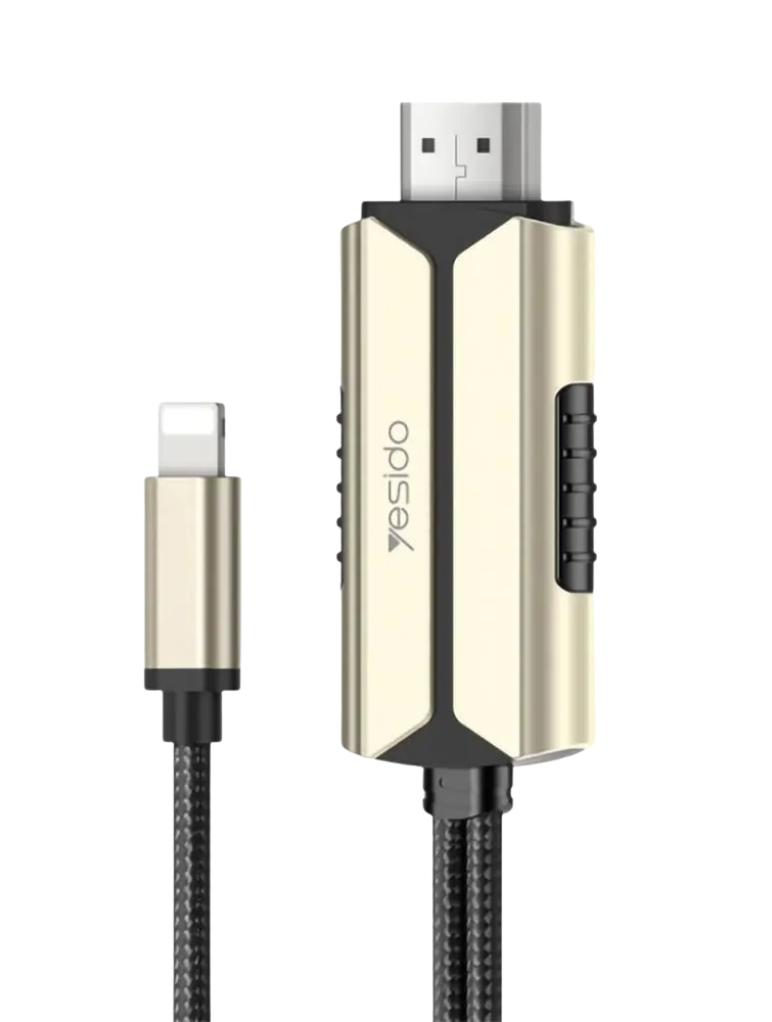 Yesido - Câble Lightning vers HDMI Ultra HD Gold - 2m