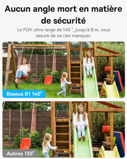 Baseus- Caméra Intélligente d'extérieur avec Batterie Intégrée