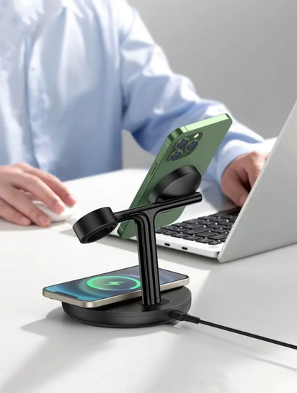 Baseus - Station de Charge Rapide Sans-Fils Magsafe 3 en 1