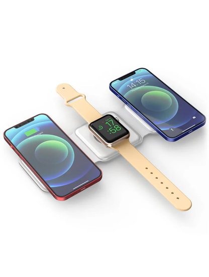 Wiwu - Chargeur sans-fils 3-en-1 pour iPhone, Airpods & Apple Watch