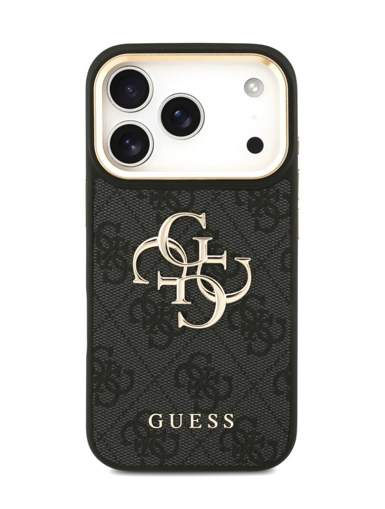 Guess - Coque en Bordures Dorées – Noir