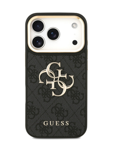 Guess - Coque en Bordures Dorées – Noir
