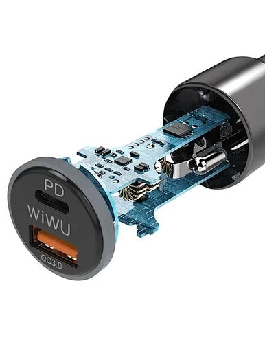 Wiwu - Chargeur voiture 38W USB & USB-C