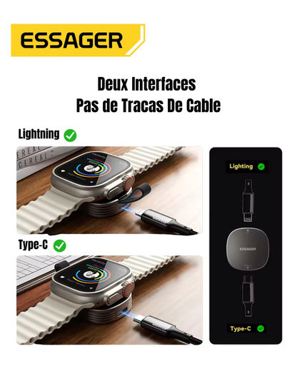 Essager - Chargeur magnétique portable pour Apple Watch