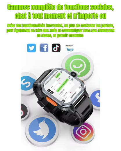 Clypeus - 4G Smart Watch – Montre connectée Pour Enfants avec Caméra Intégrée