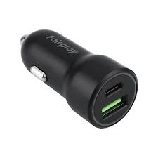 Fairplay - Chargeur voiture 20W USB & USB-C