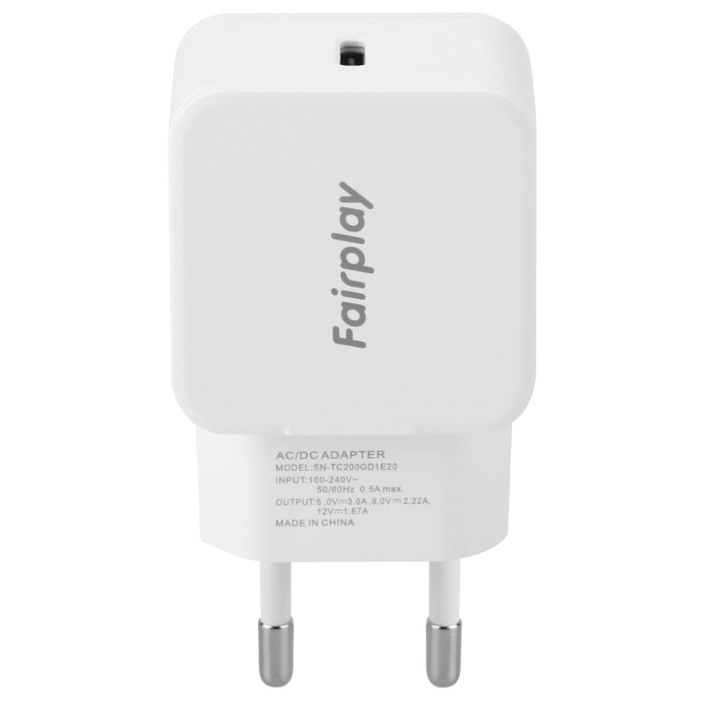 Fairplay - Adaptateur secteur Verona USB-C 20W